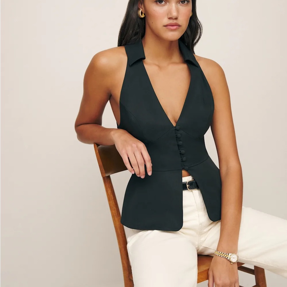 Reformation Rylan Top Black - Size 2